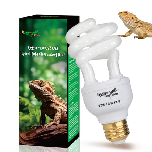UVB Bulb for Reptiles, 10.0 13W UVB Light for Reptiles, Hygger zoo UVA UVB Reptile Light Bulb Reptile UVB Bulb UVB Light for Bearded Dragon Turtle Lizard Reptile Lamp Terrarium Lamp for Desert Reptile - size: 10.0-13W