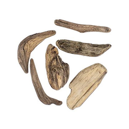 3 Pieces of 4"-6" Natural Pacific Driftwood for Aquarium Décor, Terrariums, Arts & Crafts and Reptile Habitats