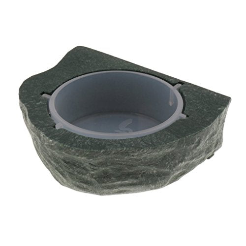 Magnetic Reptile Food Water Bowl Terrarium Reptile Feeder Feeding Dish for Gecko, Lizard, Turtle (Green) - color: Green