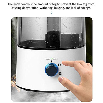 iayokocc Reptile Humidifier Reptile Fogger with Extension Hose, Automatic Terrarium Fogger for Lizard Tortoise Amphibians (US Plug)