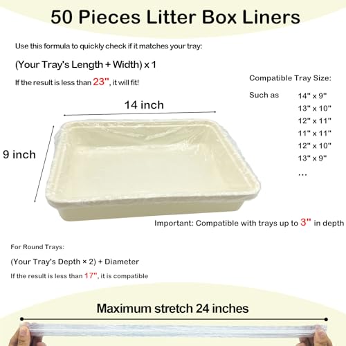 Disposable Small Animal Cage Liners, Rabbit Litter Box Lines Pet Tray Liner Bags Guinea Pig Cage Toilet Plastic Film for Bird Hamster Chinchilla Hedgehog (50 PCS, 23'') - style: 50 PCS, 23''