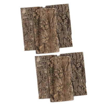 Ipetboom 6pcs Bark Decorative Background for Aquarium and Reptile Tanks Lifelike Terrarium Wall Decor for Bearded Dragons Frogs and Snakes