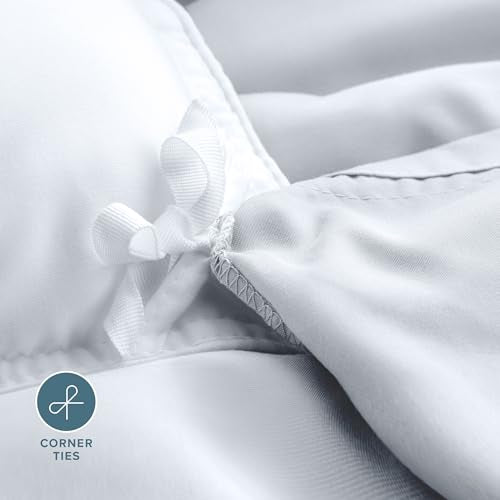 Bare Home Bedding Duvet Cover Extra Long - Premium 1800 Super Soft Collection - Lightweight, Cooling Duvet Cover - Soft Breathable Bedding (Twin/Twin XL, White) - color: 01 - White (No Comforter), size: Twin/Twin XL