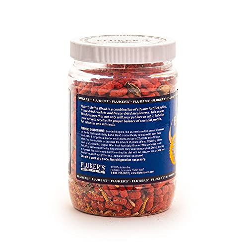 Fluker's 76044 Buffet Blend Adult Formula Bearded Dragon Formula, 7.5oz - size: 7.5 Ounce (Pack of 1)
