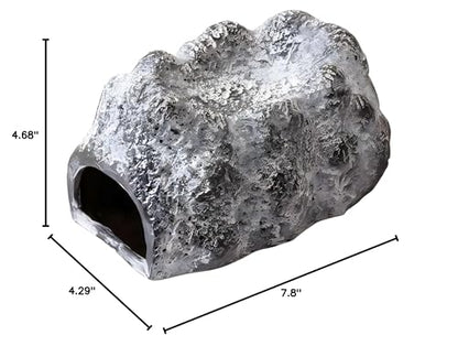 Exo Terra Wet Rock Moisture Retaining Ceramic Reptile Cave,Grey,Large - size: L