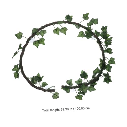 BESPORTBLE Flexible Fake Vine for Reptile Tank Decor Artificial Climbing Plant for Bearded Dragon Snake Gecko and Lizard Habitat 1 Set of Aquarium Vine Decoration Suction Cup