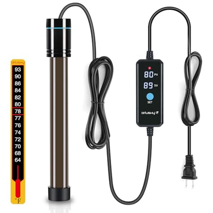 Orlushy Submersible Aquarium Heater, Fish Tank Heater with Free Thermometer for Freshwater and Saltwater Tank - size: R200