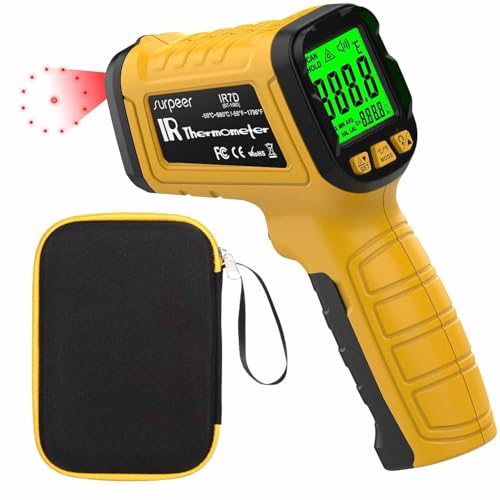 Infrared Thermometer Pyrometer Temperature Gun -58°F to 1796°F, 50:1 Distance Ratio, Laser IR Temp Gun for Cooking, Pizza Oven, Engine, Kilns, Forges, Industry, and Home Repair. - color: -58°F to 1796°F