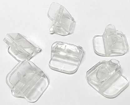 6 Pack - Rimless Glass Canopy Clips