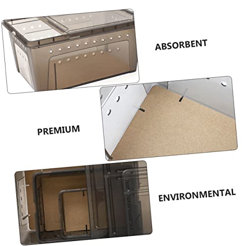 BESPORTBLE Reptiles Feeding Box Mat Paper 50 Sheets Reptile Bed s Easy to Clean Non-Slip