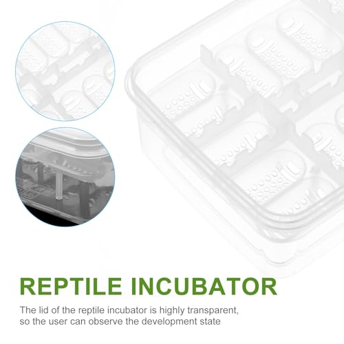 2pcs Reptiles Egg Incubator Habitat Cage Feeding Hatching Container Incubator Reptile Breeding Box 16 Holes Portable Plastic Mini Pet Houses for Hatching Reptile Spider Snake