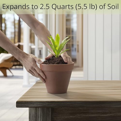 Coconut Coir Potting Soil for Indoor Plants - Expands to 2.5 Quart (5.5 lb) | Bonsai Soil Discs Perfect for General Houseplants, Herbs, and Bonsai Trees - Expands with Water - size: 2.5 Quart