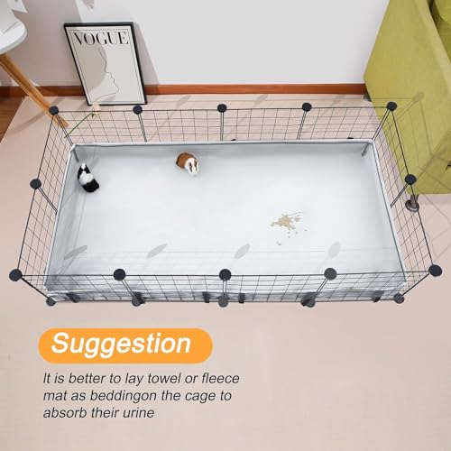 Guinea Pig Cage Liner Tarp Bottom Waterproof and Washable Base Also for Rabbits, Bunny, Chinchesillas, Hedgehog, Ferrets and Other Small Animals(12x12 inches) - size: 12.0"L x 12.0"W x 4.0"H
