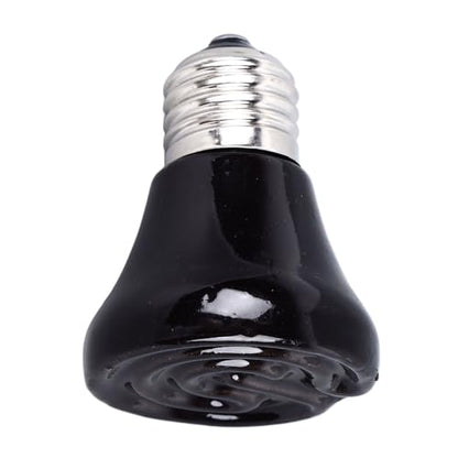 Reptile Heat Bulb Efficient Ceramic Heat Emitter No Light Design, for Reptiles Cats Parrots Black (100w) - size: 100w