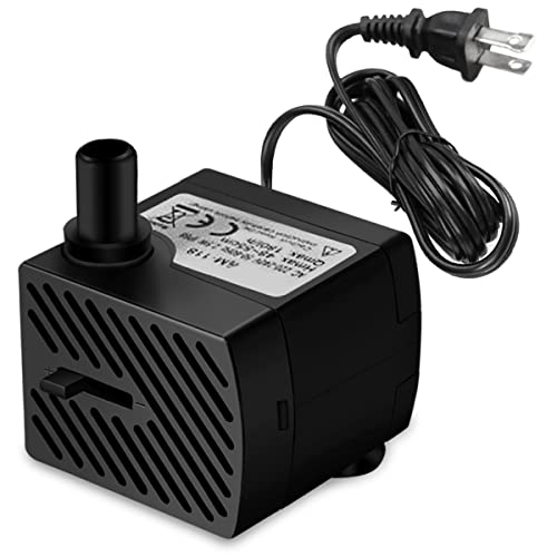 DOMICA 3W 50GPH Mini Submersible Water Pump, Small Fountain Pump for Pond, Aquariums, Fish Tank, Tabletop Fountain, Pet Fountain, Indoor or Outdoor Fountain (AC Powered)