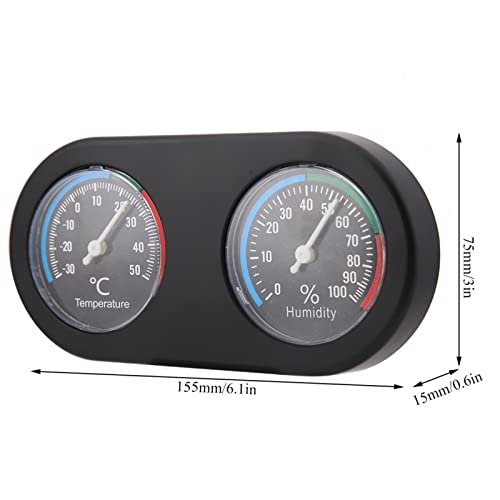 Tyenaza Mini Analog Temperature Humidity Meter Round Shape Thermometer Hygrometer for Reptile Tank