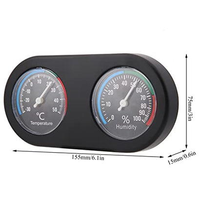 Haofy Mini Analog Temperature Humidity Meter Round Dial Thermometer Hygrometer for Reptile Tank with 2 in 1 Design No Battery Needed for Pet Warehouse Lab
