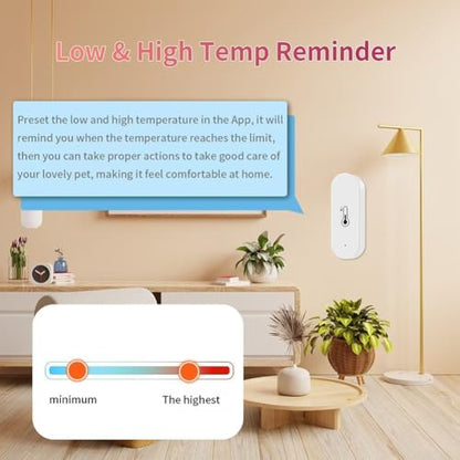 For Cozylife WIFI Indoor for temperature And Humidity Sensor With App Controlled Alerts And Wireless Connectivity