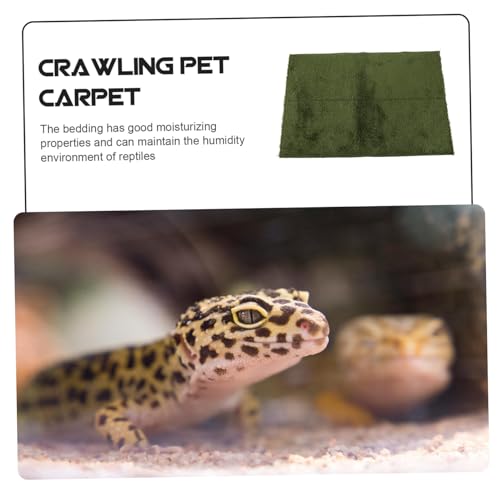 Reptile Carpet Mat for Tortoise Lizards and Snakes Washable and Reusable Terrarium Bedding Moisture-Resistant Pet Cage Liner for Climbing Pets Comfortable Habitat Ground Cover