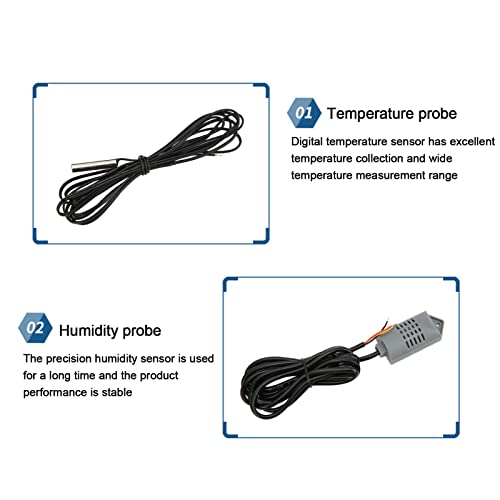 110V Egg Incubator Controller, XM-18D Digital Automatic Temperature Humidity Control Thermostat with Sensor Probe for Homebrew Incubator Greenhouse