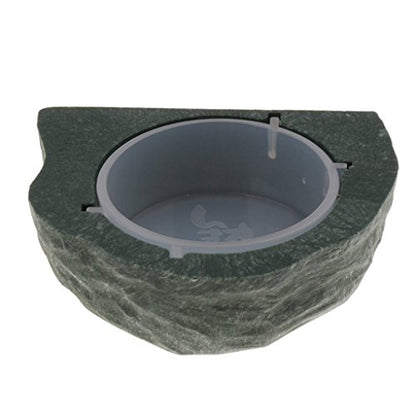Magnetic Reptile Food Water Bowl Terrarium Reptile Feeder Feeding Dish for Gecko, Lizard, Turtle (Green) - color: Green