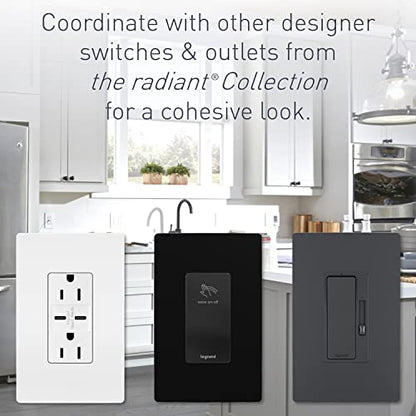 Legrand Radiant CFL/LED Dimmer Light Switch, Single-Pole/3-Way with Locator Light, 0-10V, RHCL453PW3PKCC4, White, 3-Pack