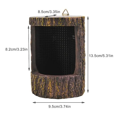 Reptile Food Dish - Integrated Multi-Tier Climbing Groovee, 15cm Wide Gecko Lizard Frog Station, Hermit Crab Turtle Vivarium Accessory, Non Porous Synthetic Rock Block | Habitat Feeder for Keepers