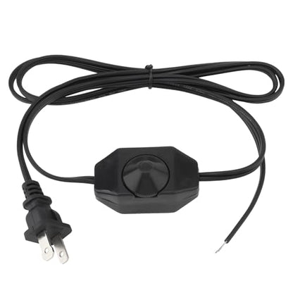RTNLIT Lamp Dimmer Switch with Cord, 1.4m/4.59 Feet Extension Power Cable for Halogen and Incandescent Bulbs lamp, Compatible with LED dimmable Lights
