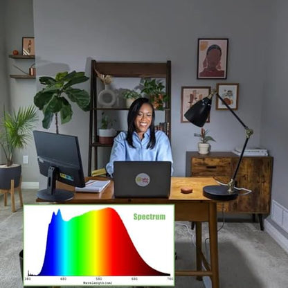 Full Spectrum Light Bulb, 5000K Natural Sunlight Bulb for Home, Dimmable LED Light Bulbs, 11W Equivalent 100W, A19 E26, Boosts Mood & Energy, 3 Pack