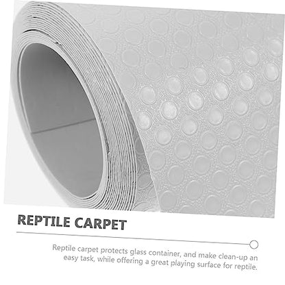 Yardwe Reptile Carpet Mat for Bearded Dragon Leopard Gecko and Snake Durable Eva Substrate Easy Clean Terrarium Liner Gray Non-Slip Bedding for Reptile Habitat - color: As Shown