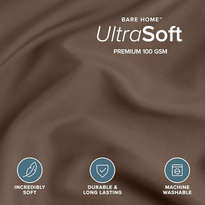 Bare Home Bedding Duvet Cover Extra Long Size - Premium 1800 Super Soft Collection - Lightweight, Cooling - Soft Breathable Bedding Duvet Cover (Twin/Twin XL, Cocoa) - color: 07 - Cocoa (No Comforter), size: Twin/Twin XL