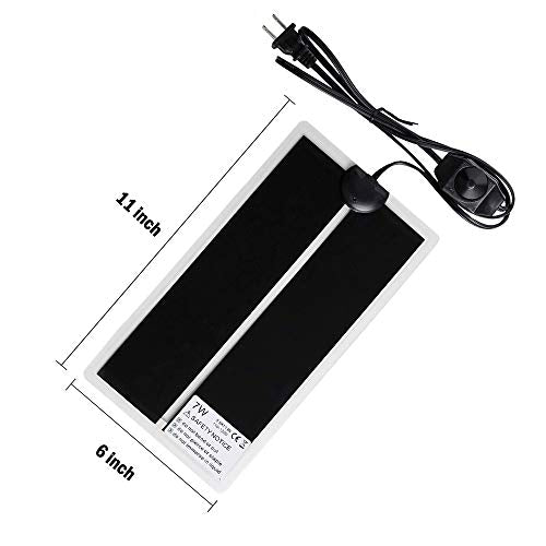 KABASI 2PCS Reptile Heating Mat, Waterproof Reptile Heat Pad Under Tank Terrarium with Temperature Control, Safety Adjustable Reptile Heat Mat for Turtle, Tortoise, Snakes, Lizard, Gecko, 7W
