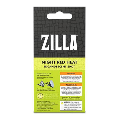 Zilla Incandescent Spot Bulb, for Nocturnal Reptile Species, Night Red - size: 50 Watts