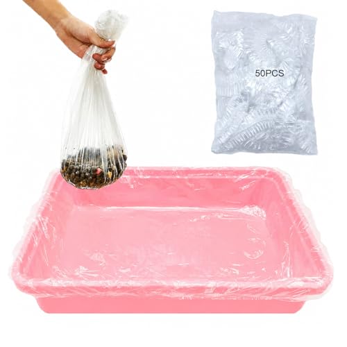 Disposable Small Animal Cage Liners, 50 PCS Rabbit litter box Liners Pet Tray Film Liner Small Animal Litter Pan Bags Pet Toilet film Cover for Bunny Bird Chinchilla Hedgehog Hamster Ferret (23 in) - size: 23 inches