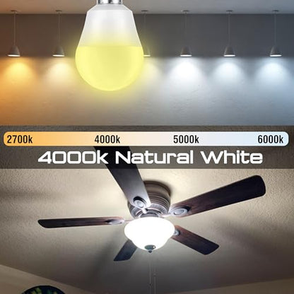 E12 Candelabra LED Light Bulbs 60W Equivalent, Natural White 4000K 5W 600LM, G45 Shape A15 Globe E12 Small Light Bulbs for Chandelier Ceiling Fan Wall Lighting, Non-Dimmable, 4 Pack - color: 4000k Natural White, size: 60 Watts