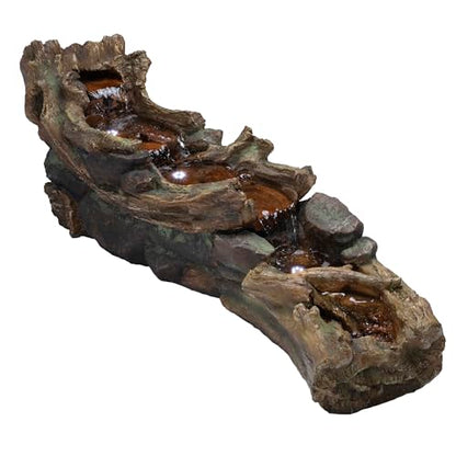 Alpine Corporation 59" Long Indoor/Outdoor River Rapids Fountain with LED Lights - style: 59' L - River w/ LED's
