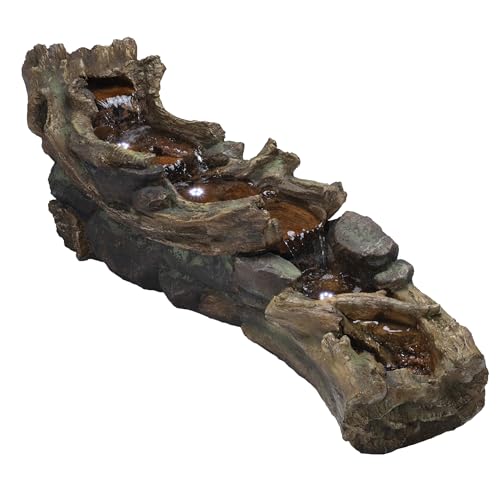 Alpine Corporation 59" Long Indoor/Outdoor River Rapids Fountain with LED Lights - style: 59' L - River w/ LED's