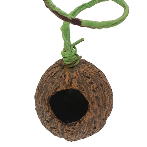 AQUA KT Reptile Jumping Spider Enclosure Hideout Hide Rock with Climbing Vine for Small Insects Jumping Tarantulas Amphibian Terrariums Habitat Decoration