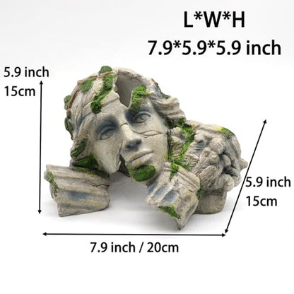 relaqcc Reptile Cave Hideout Tank Accessories Decorations, Aquarium Hideaway Cave Fish Tank Decorations for Amphibians, Betta Fish, Shrimp, Lizards, Leopard Gecko