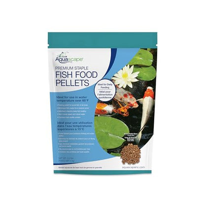 Aquascape Premium Staple Pond and Koi Fish Food, Mixed Pellet Size, 2.2-Pounds - size: 2.2 Pound (Pack of 1)