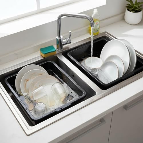 12 Pack Commercial Bus Tub, 13 Liter Plastic Bus Trays with Lids, Black