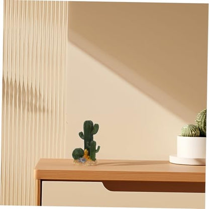 BESPORTBLE Reptile Cactus Terrarium Decoration Landscape for Turtle Lizard Reptile Habitats Realistic Desert Environment Convenient Cleaning Design
