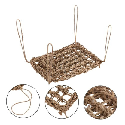 Hemoton Cooling Hammock for Animals Woven Reptile Swing Bed for Bearded Dragons Geckos and Hamsters Durable Design with Easy Installation Pet Resting Place