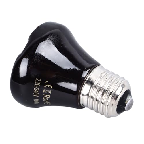 Ceramic Heat Emitter, Heat Lamp Bulbs Ceramic Heat Emitter Reptile Heat Bulb No Light Emitting Heat Bulbs for Chicken Cats Parrots (100w) - size: 100w
