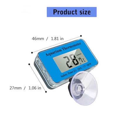 Suction Cup Reptiles Thermometer Hygrometer, Fast-Read °f / °c Digital Temp & Humidity Gauge for Terrarium Tank Enclosure, for Bearded Dragon, Snake, Tortoise