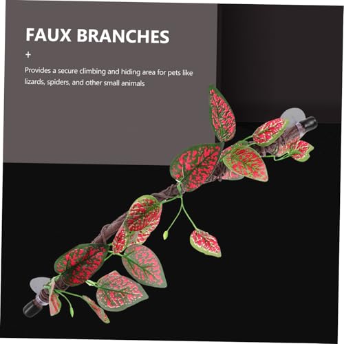 UPKOCH Reptile Climbing Branch Decor: Jungle Vine with Suction Cup Bendable Terrarium Plant for Bearded Dragon Gecko Frogs Snake Chameleons Cage Accessories