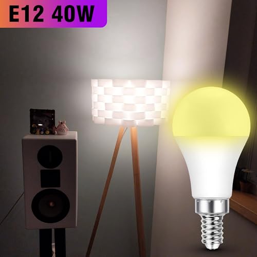E12 40 Watt Equivalent LED Candelabra Light Bulbs 4000K Natural White 4W 450LM, E12 C7 LED Light Bulbs for Ceiling Fan Chandeliers Pendant Lighting, Non-Dimmable, 4 Pack - color: 4000k Natural White, size: 40 Watts