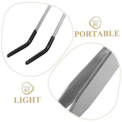 2pcs Aquarium Tweezers: Stainless Steel Straight And Curved Tweezers Set - Long Handle Reptile Feeding Tongs For Lizards Spider Snake