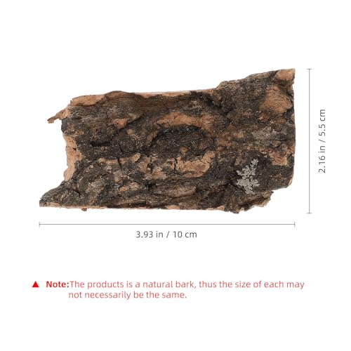 10 Pack Reptile Tree Bark Decor 3.93X3.54In Natural Cork Bark Platforms for Turtle Basking and Lizard Climbing Terrarium Habitat Accessories