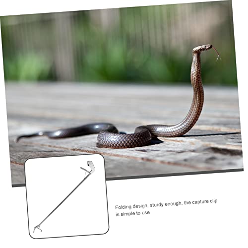 Stainless Steel Snake Catcher Clip Folding Grabber Tool for Garden Wildlife Lightweight Snake Tong Lock Easy to Use Crabs Eels and More